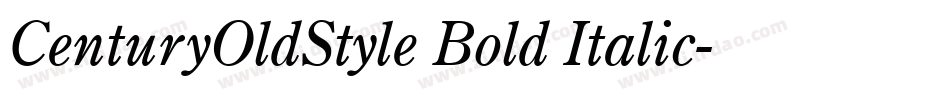 CenturyOldStyle Bold Italic字体转换
